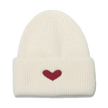 Fashionable Love Pattern Embroidery Beanie Hats - Custom Logo Winter Knitted Hats