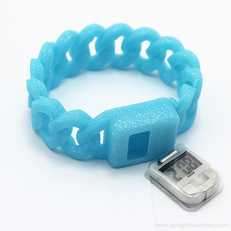 Silicone ​Twist Bracelet Digital Wrist Watch
