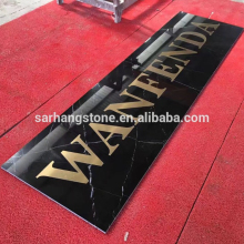 stainless steel waterjet design,copper bar inlay marble,marble logo
