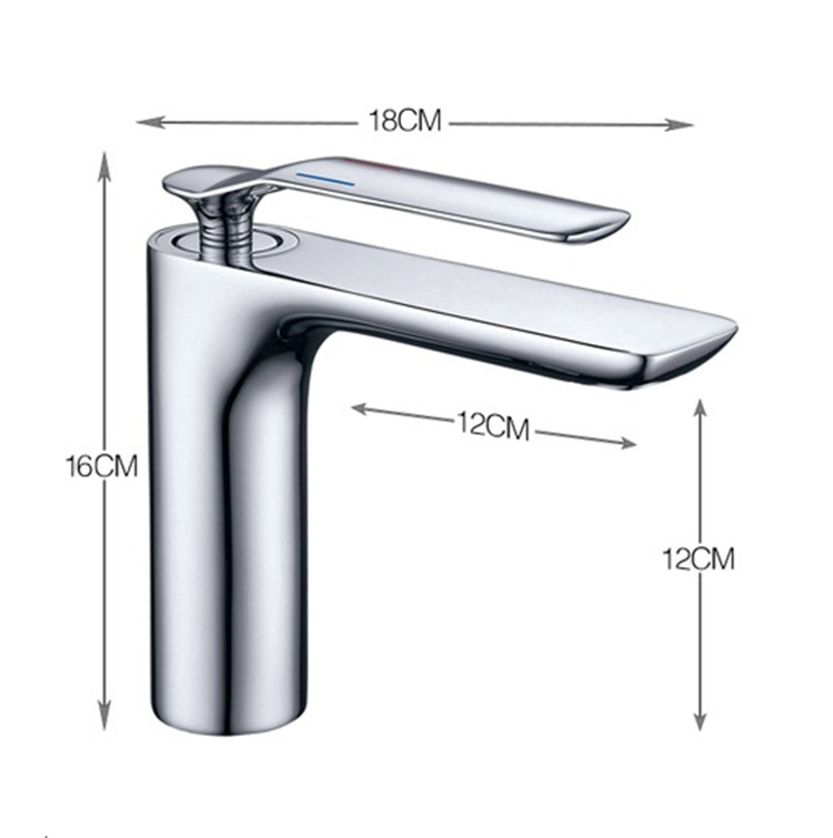 B0008-2F Professional Supplier Chrome Plating Basin Faucet , Cold And Hot Water Basin Faucet