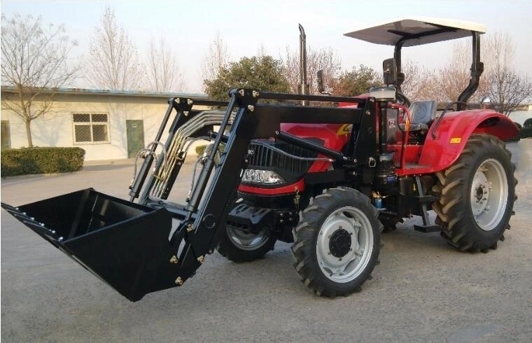 Africa Hot Sale Tz08d 55-75HP Agricultural Wheel Farm Tractor Mounted Front End Loader with Standard Bucket