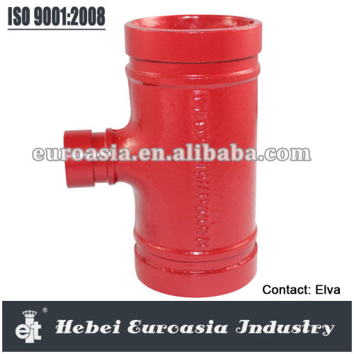 Ductile Iron Grooved Fitting Epoxy Reducing Tee