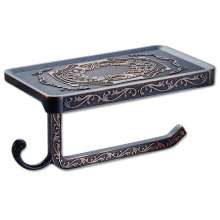 Paper towel holder retro phone holder embossed roll paper holder bathroom antique pendant