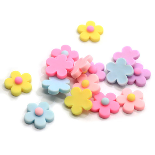 Kawaii Pastel Resin Sunflower Charms Flatbacks Flower Pendants DIY Decoration Earrings Key Chains Fashion Jewelry Accessories