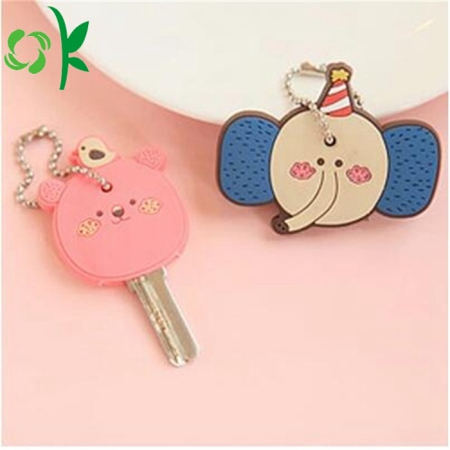 Kartun silikon Key Cover Cute Animal Key Holder