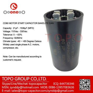 TMC CD60 Condensor for single phase motor 150-180uF 250VAC 50/60Hz