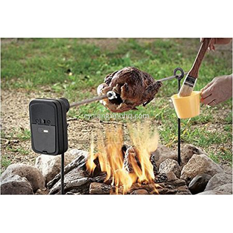 System Rotisserie Campfire ar gyfer Griliau