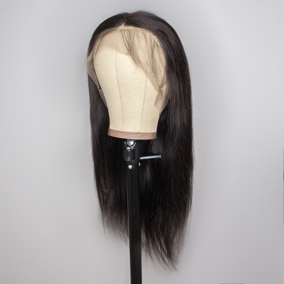 360 Transparent Glueless HD Human Hair Extensions Lace Front Wigs,Straight 360 Frontal Full Lace Human Hair Wig for Black Women