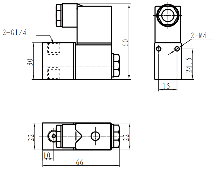 2V025-08 1/4'' 2 Way Airtac Type Solenoid Air Valve