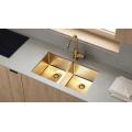 Golden Color Sink Double Bowl Undermount Kitchen Sink