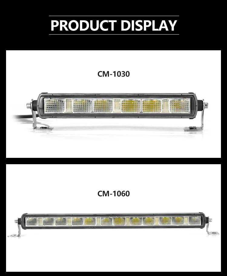 11" 30w ECER112,ECER7,ECER10 Emark IP67 Led slim drivande ljusstång lastbil lätt takstötfångare ljusstång