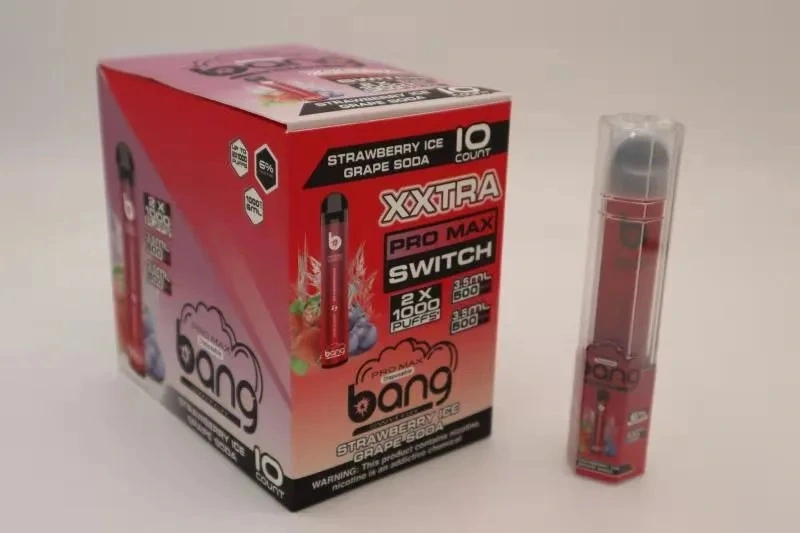 2021 Popular New Puff 1000puffs+1000 Puffs E Cigarette High Quality Disposable Vaporizer Vape Bang PRO Max Swtich 2 in 1