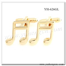 YH-626GL Novelty Gold Music Note Cufflink