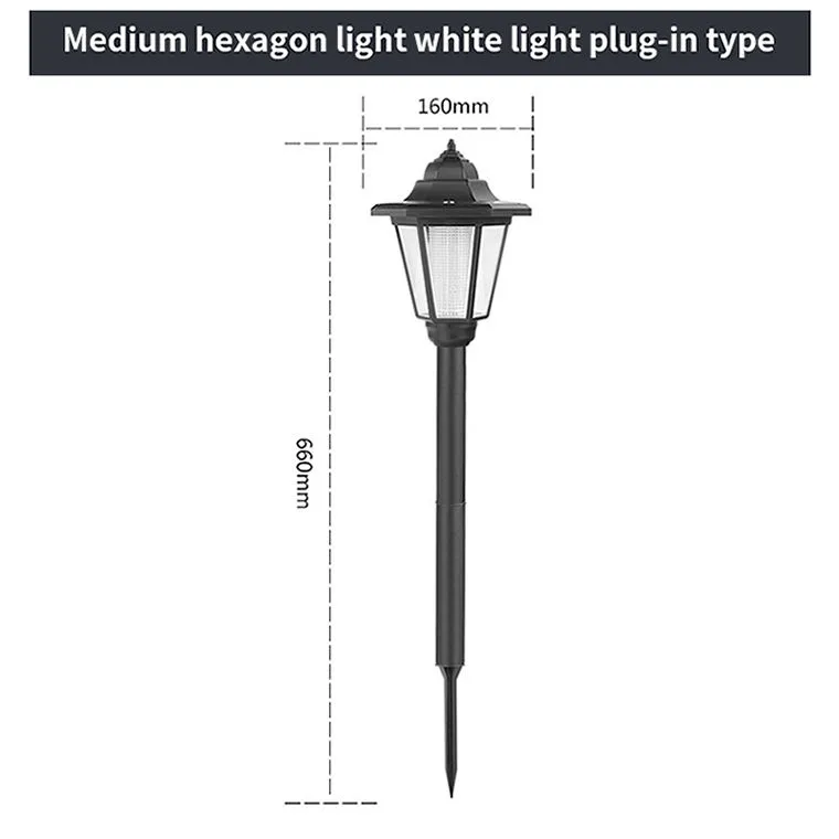 Elegant Vintage Hexagon Solar Lantern Lights for Outdoor Decor