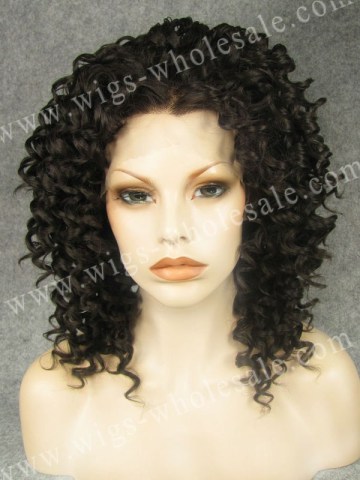 Brown lace front wigs curly synthetic paula s wigs celebrity wig