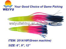 trolling fishing lure with octopus skirt resin head bullet shape