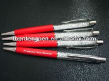shiny red personalized funny pen with transparent crystal P10182