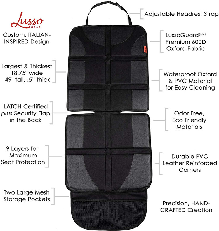Waterproof Children Baby Kick Mat Car Seat Organizer,Car Safety Seat Protector Child