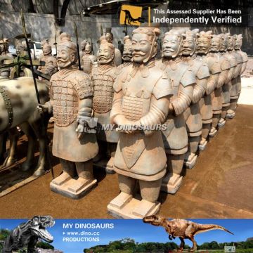 My-dino life size fiberglass miniatures warriors model statues