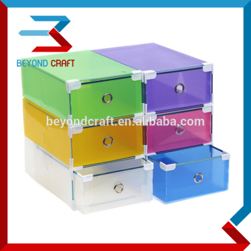 clear plastic PP poly shoe box with frame