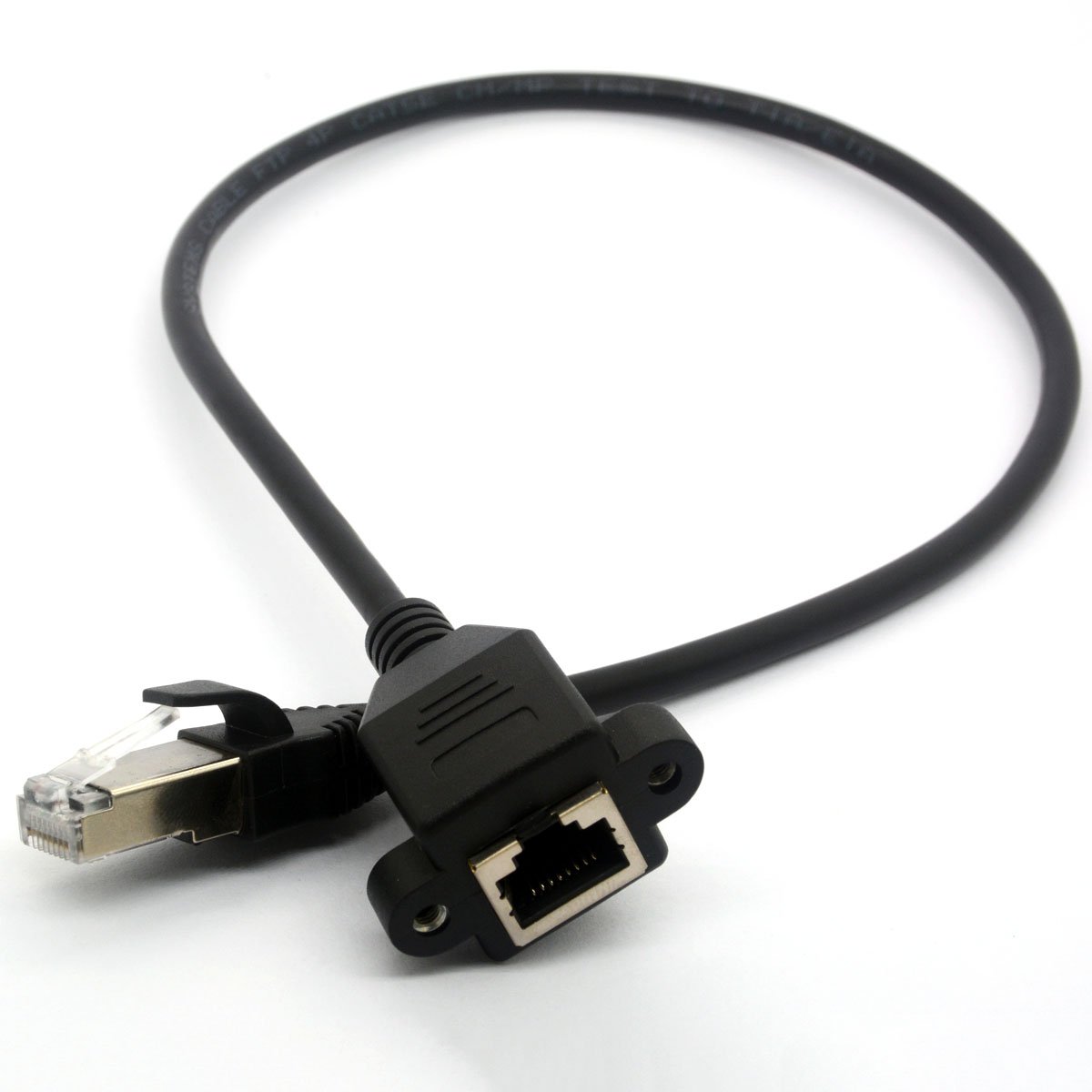 CAT5  Cat6 RJ45 Male to Female Screw Panel Mount Ethernet  Network Extension Cable