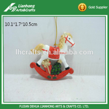 Home christmas decorative white ceramic horse figurine