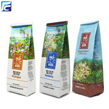 Customized side gusset aluminum foil coffee pouch bags