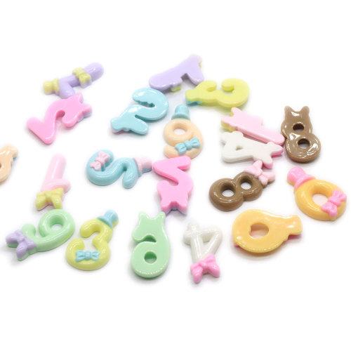 Mixed Numbers 0 1 2 3 4 5 6 7 8 9 Resin Cabochon Beads Digit Flatback DIY Deco Birthday Age Candle Party Home Wall Jewelry Craft