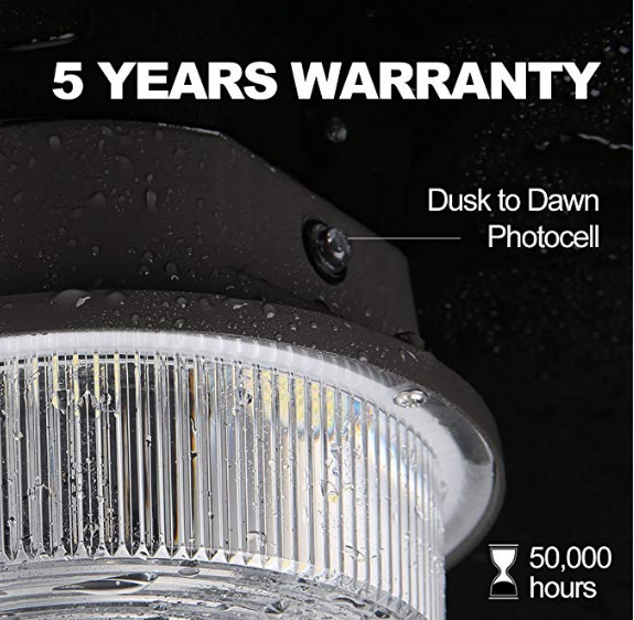 Amazon hot sale LED street light & yard light & led security light 140lm/W DLC ETL photocell led Dusk to Dawn barn light 50w 70w
