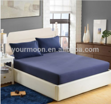 Cheap solid color 100% cotton elastic fitted sheet from China factory