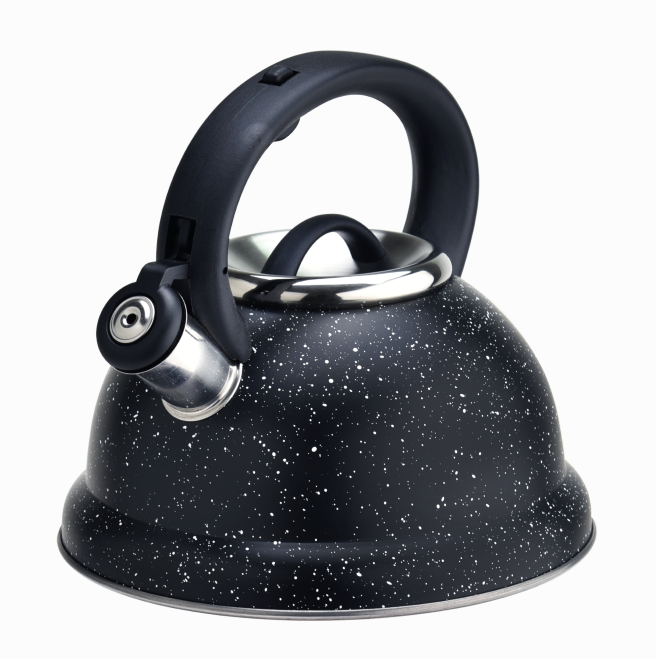 Black Marble with White Dots Kettle