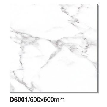 glazed tile marble like design snow white