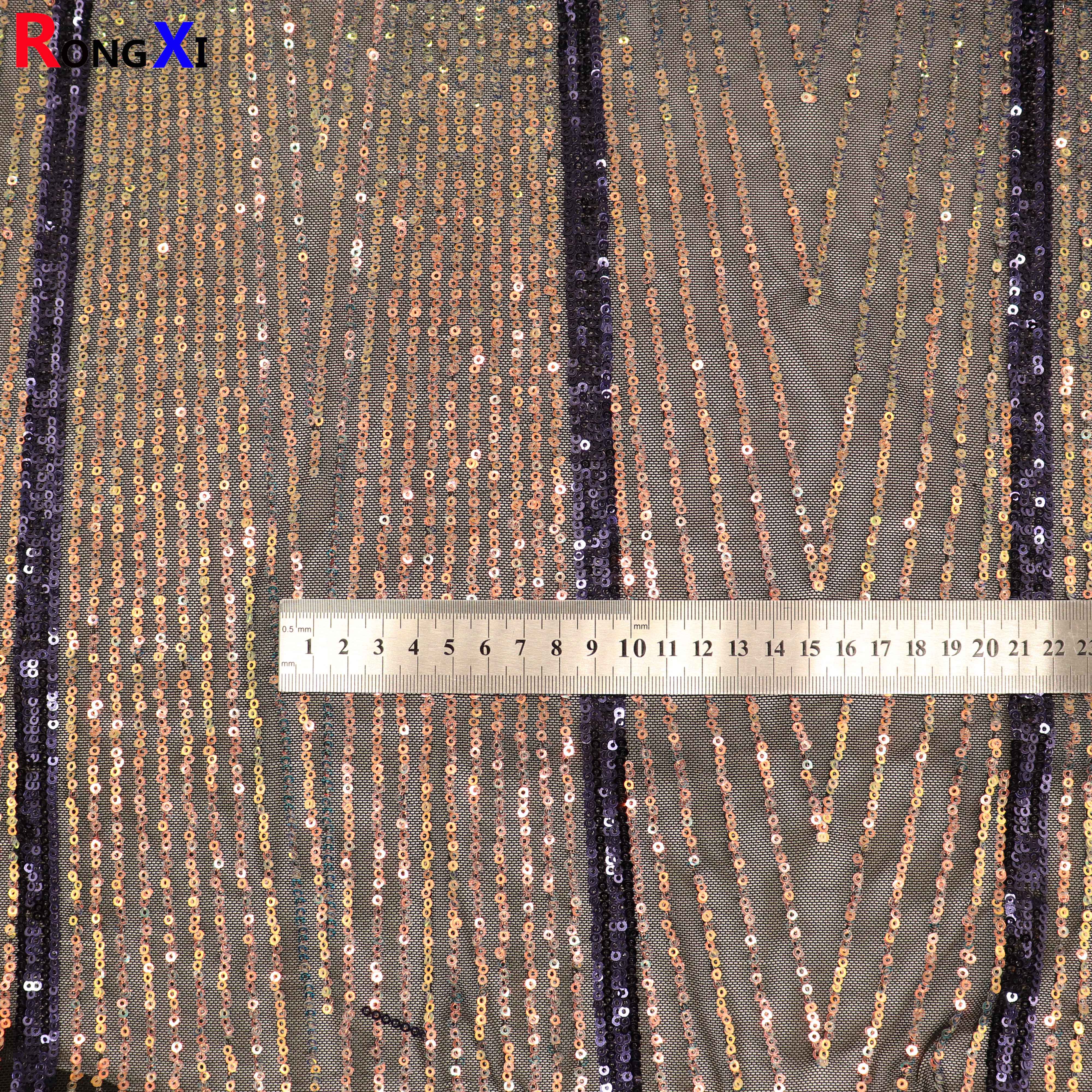 RXF1734 3mm New Design Reversible Sequin Fabric Wholesale With CE Certificate