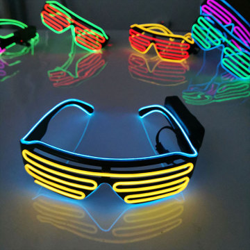 Colorful LED Luminous Shutter Glasses - Neon Sunglasses for Festivals