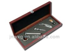 Hot selling Wooden box wine opener set for bar,wine set,wine accessory