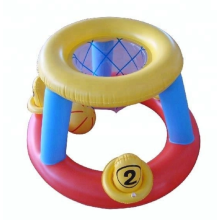 Floating basketball hoop in the swimming pool