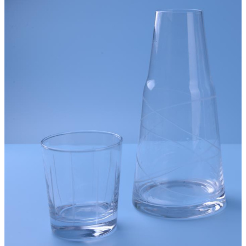 Ensemble de carafe à eau transparente pour chevet