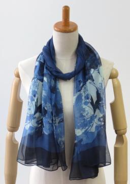 Coloured chiffon woven thin soft fashion ladies scarf
