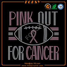 pink out for cancer pink rhinestone transfer designs