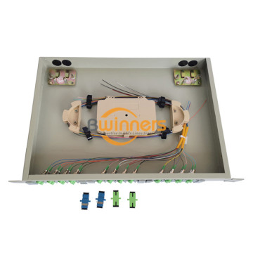 1U 12-24 panel de parche de fibra óptica de núcleos