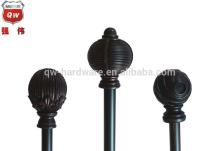 1" Drapery hardware decorative drapery rod set steel curtain rod 36-66" ORB/Pewter/Bronze