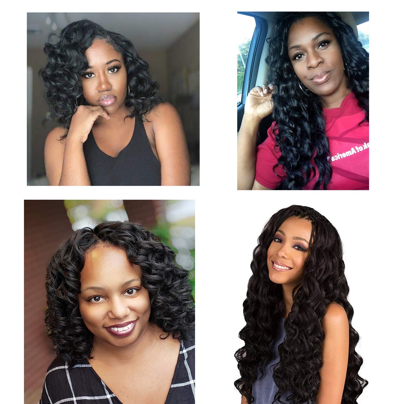 Deep Water Wave Twist Crochet Hair Deep Curly Long Twist Braiding Hair Extension 20 Inch Solid And Ombre Color Synthetic Fiber