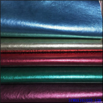 Metallic Colorfur PU Leather Garments Material