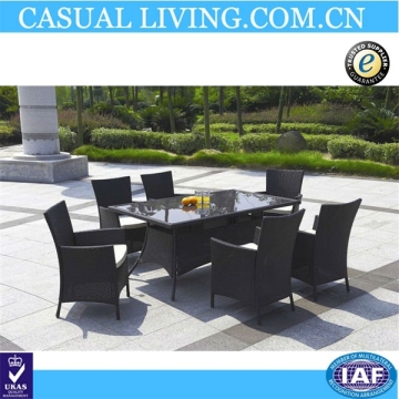 Patio Furniture Outdoor Dining Set Black or Brown Wicker