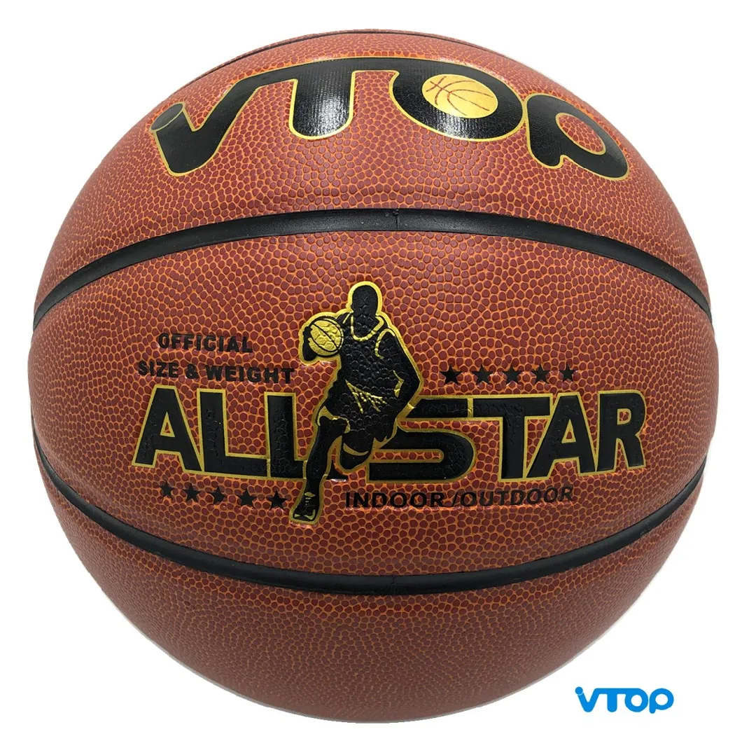 for Match High Quality PU/PVC Sporting Leather Basketball