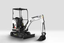 Mini Excavator with Bucket Wheel Attachment