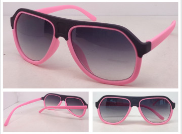 Pink Rubber Sunglasses with Changeable Fames
