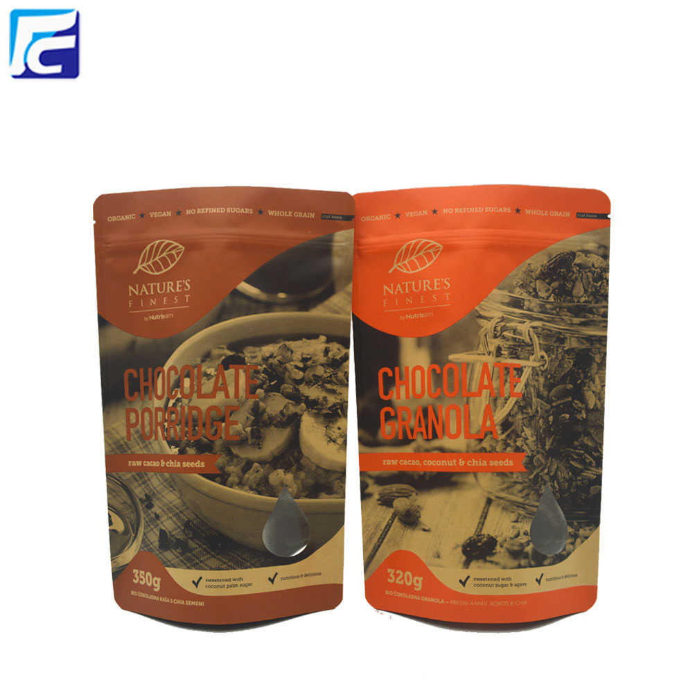 Eco-friendly Kraft Paper Powder Food Packaging Bags