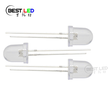 Super Bright 8mm White LED 8000K Clear Lens