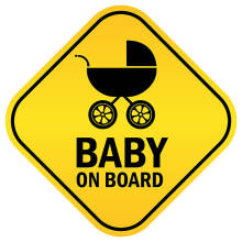 Advertising Baby on Board Reflective Sticker